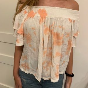 Off the Shoulder Tie-Dye Top